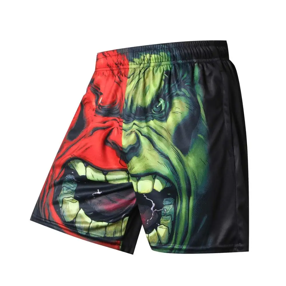 Summer Hot Men Beach Shorts Quick Dry 3D Printing Superman Batman Spiderman Hulk Board Shorts Men Fashion Casual Trousers - Цвет: DK16