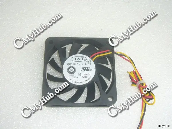 Genuine For T&ampT 6010L12B NF1 DC12V 0.15A 3pin 3wire 6010 60X60X10MM Cooling Fan | Компьютеры и офис