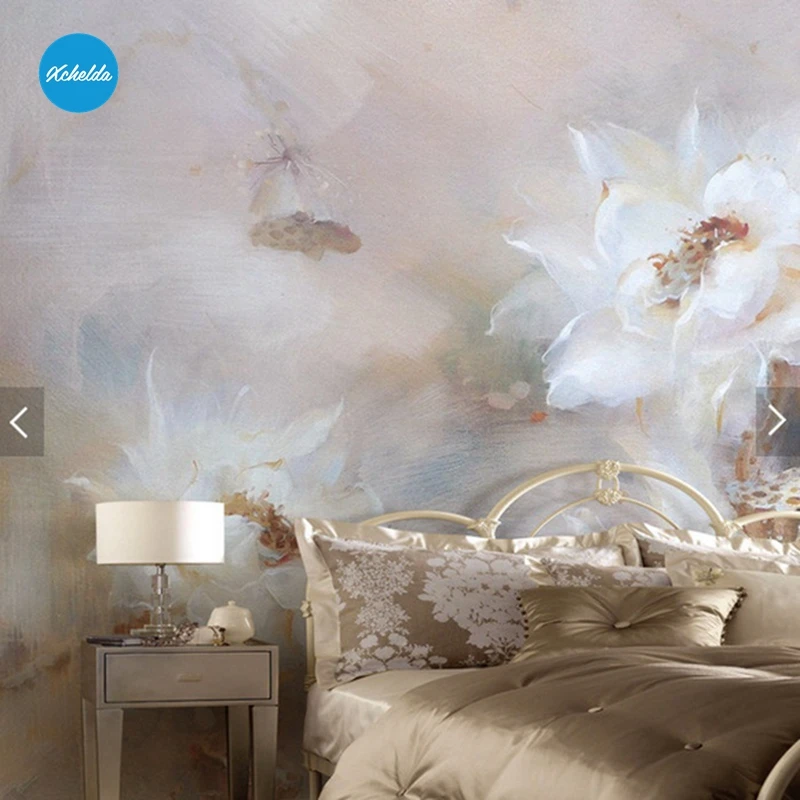 XCHELDA Custom 3D Wallpaper Design White Lotus Photo Kitchen Bedroom Living Room Wall Murals Papel De Parede Para Quarto XCHELDA Custom 3D Wallpaper Design White Lotus Photo Kitchen Bedroom Living Room Wall Murals Papel De Parede Para Quarto