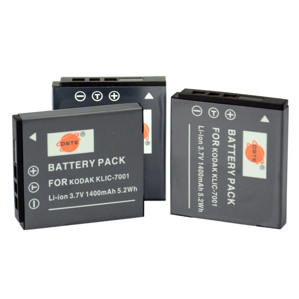 DSTE 3PCS KLIC 7001 Rechargeable Battery for KODAK V550 V570 V610 V705