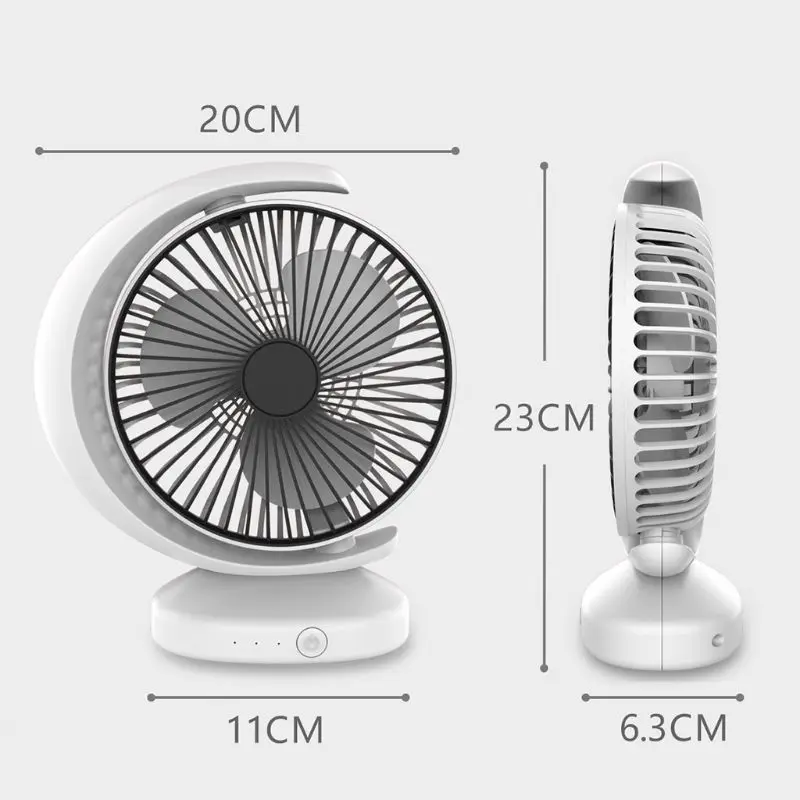 Перезаряжаемый воздушный вентилятор портативный персональный мини USB Вентилятор охлаждения с 18650 батареей USB Настольный охладитель вентиляторы с 3 скоростями для