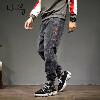 

HMILY New harlan jeans men's 2019 men's popular trousers large sizes cotton pants male student casual jeans