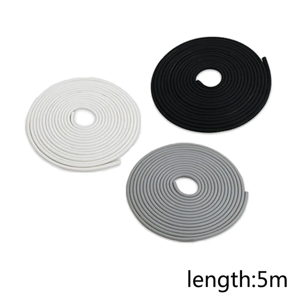 

1Pcs PVC Rubber 5M U Shape Rubber Seal Trim Protector Guard Strip for Cars Doors Windows 3 Colors