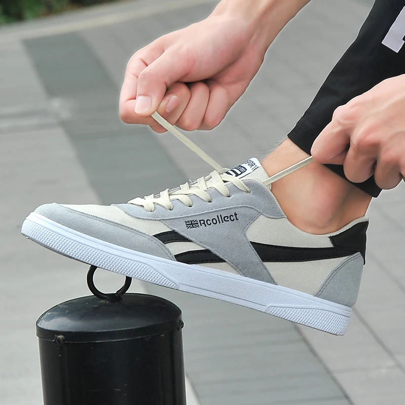 

Men Casual Shoes Denim Canvas Sneakers Summer Fashion Male Trainers Breathable Lace Up Flats Vulcanized Shoes Chaussure hommes