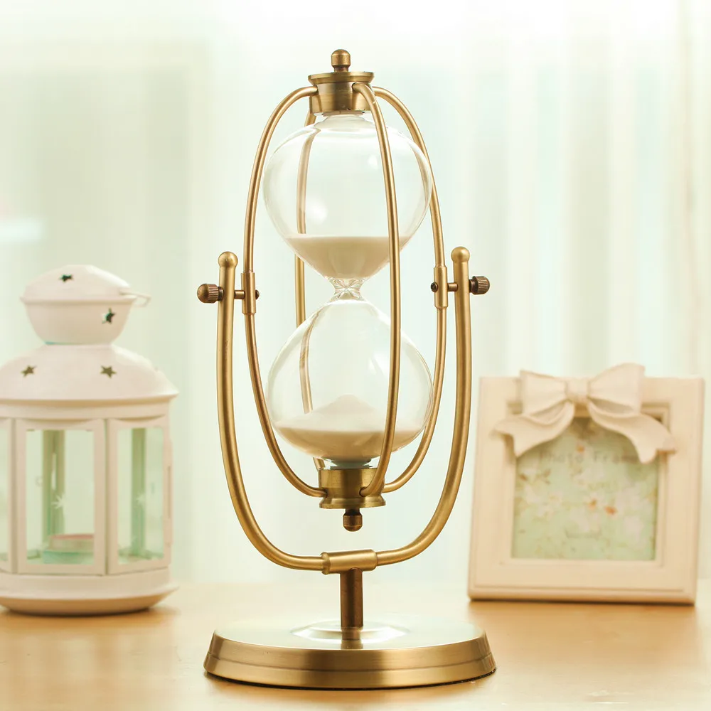 Metal hourglass 15 3060 minutes home decorations ornaments gifts girls | Дом и сад