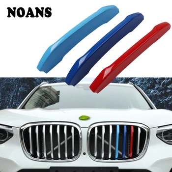 

3pcs Car Styling For 2018 2019 BMW X3 G01 X4 G02 Motorsport Power M Performance Front Grille Trim Strips Cover Stickers