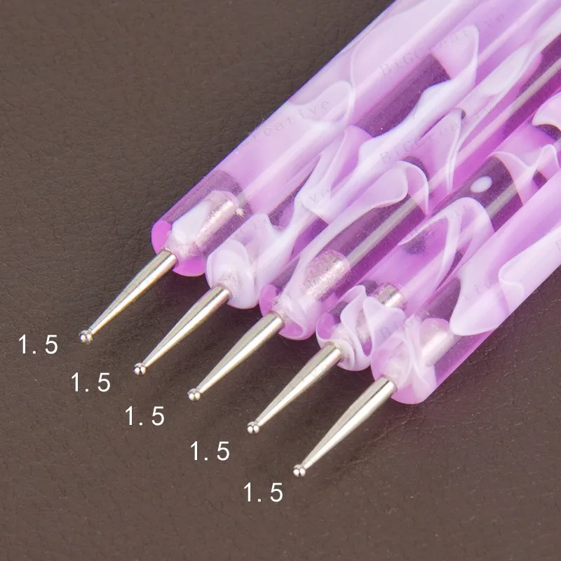 5 шт. x 2 способ раскачивания роспись под мрамор Ручка инструмент для ногтей точечный инструмент для точечного нанесения маникюра Уход за ногтями