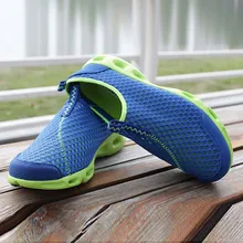 KLV/Летняя женская Повседневная дышащая обувь из сетчатого материала женские нескользящие пляжные кроссовки большого размера плюс для мужчин водонепроницаемая обувь#25