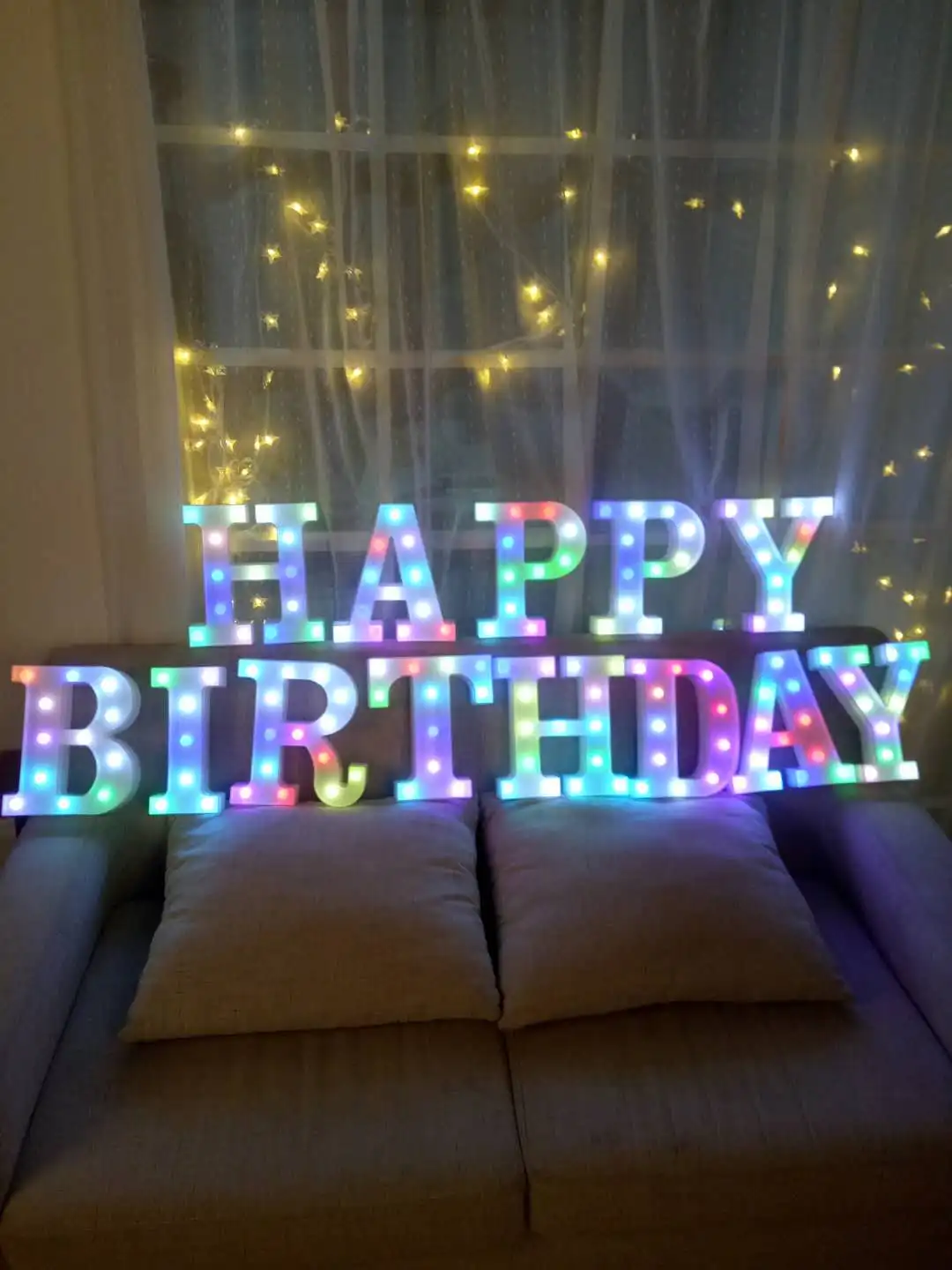 

Led letter lights colored letters wedding decoration night light