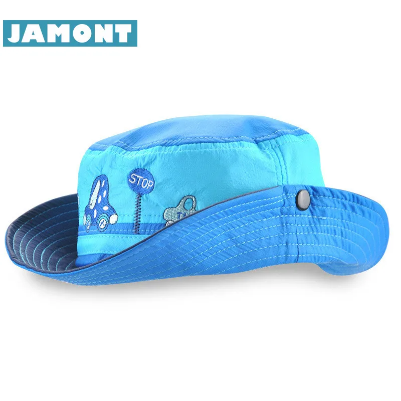 

[JAMONT] Embroidery Kids Cap Baby Hats Sun Hat Boy Girl Cartoon Panama Children's Cowboy Hat Gorras