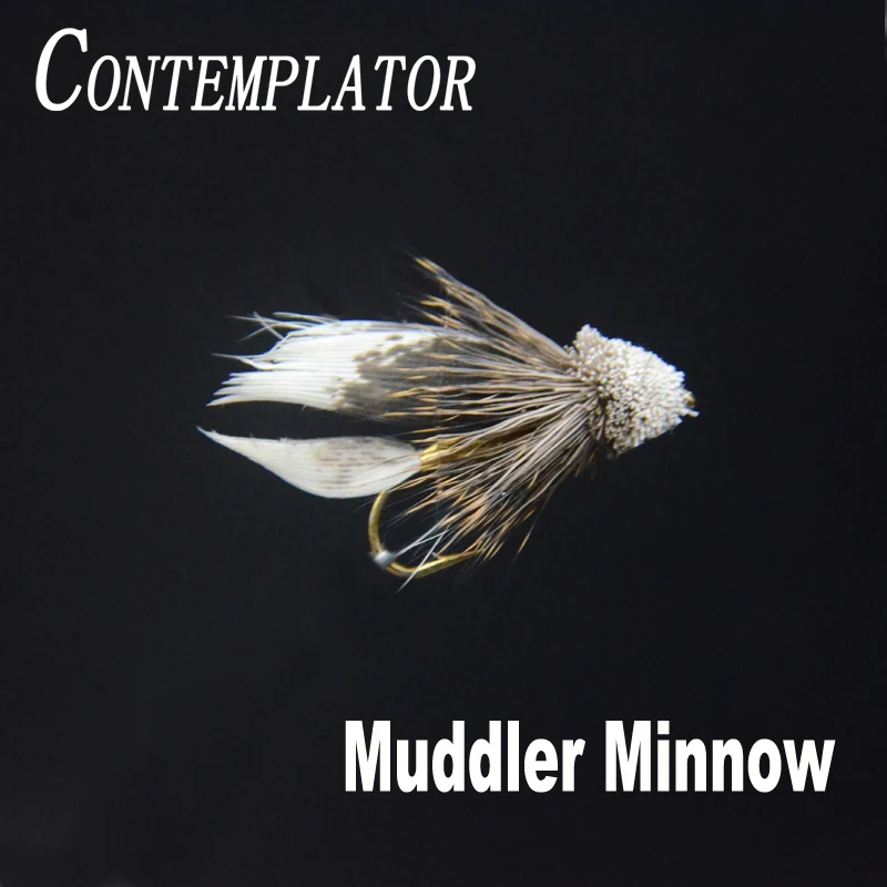 Созерцатель 4 шт золотого напыления Minnow универсальные стримеры мухи 8 #