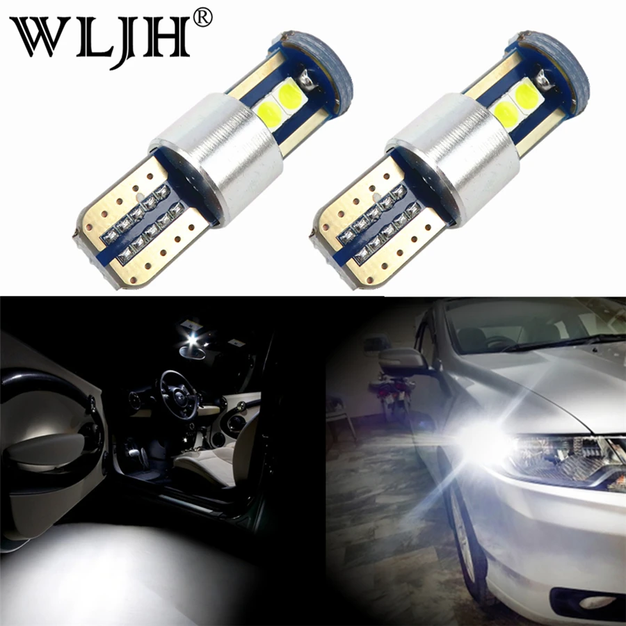 WLJH 2x CANBUS W5W светодиодный T10 168 194 без ошибок OBC 3030 чип Автомобильный парковочный
