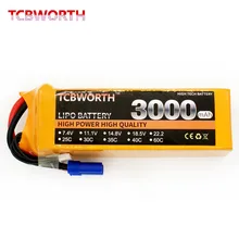 TCBWORTH 6S 22.2V 3000mAh 60C Max 120C RC Drone LiPo battery For RC Airplane Quadrotor Truck AKKU Li-ion battery