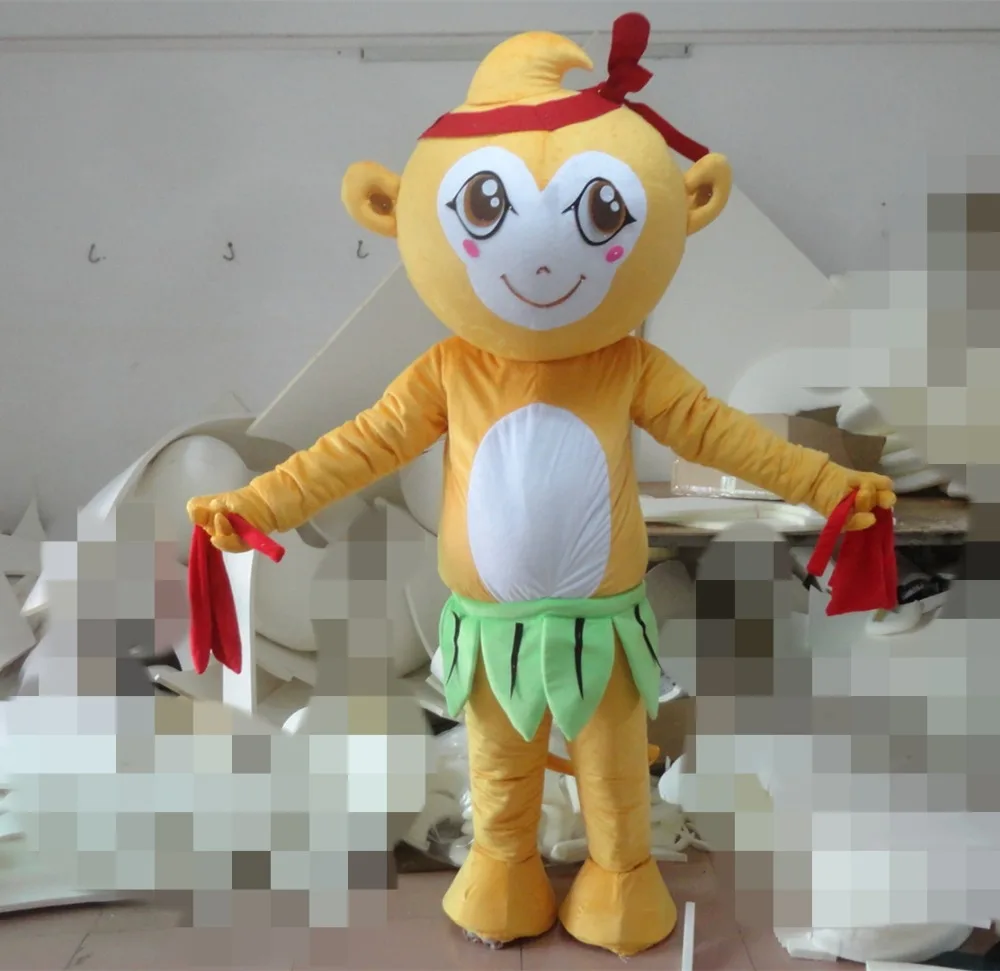

New Cartoon Character Adult cute little yellow monkey Mascot costume Fancy Dress party Costume
