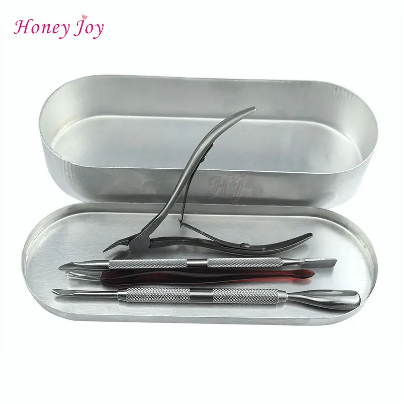 

5 in 1 Manicure Pedicure Tool Kits Dead Skin Cuticle Remover Nail Clipper Nipper Cutter Scissor Trim 2 Way Spoon Pusher in Box