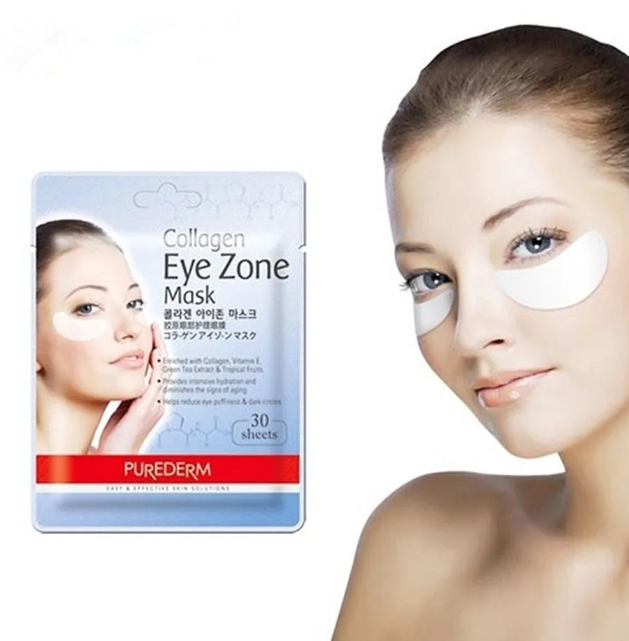 Корейская косметика PUREDERM коллагеновая маска для глаз 30 листов/1 упаковка патчи