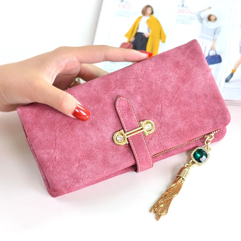 

052218 new hot women long design money clips lady clutch wallet