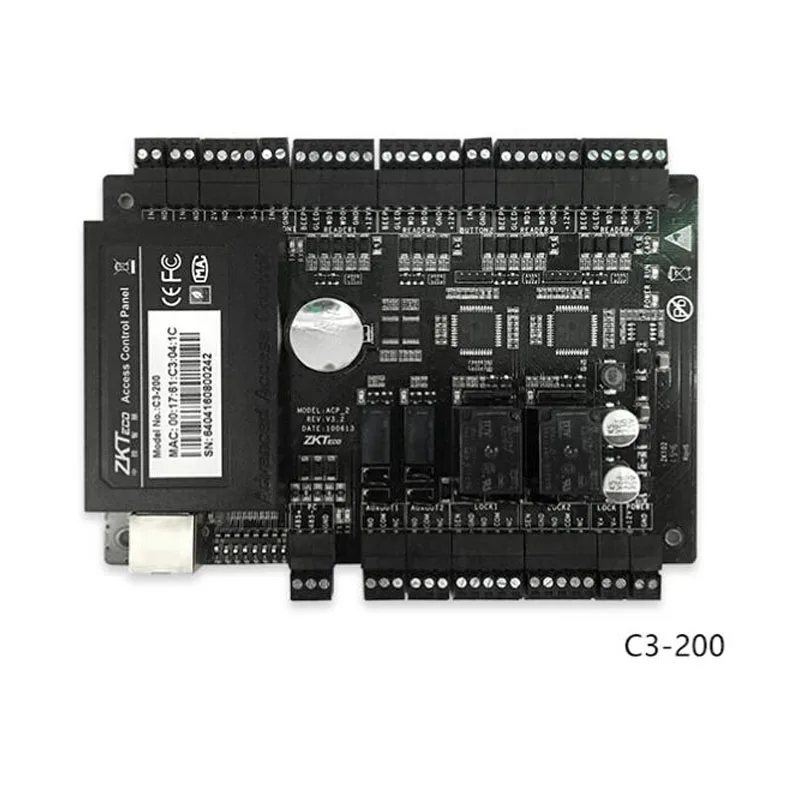 

100,000 Log Events Capacity Double Door Access Control Panel Security Card Access Office Branches Access controller C3-200