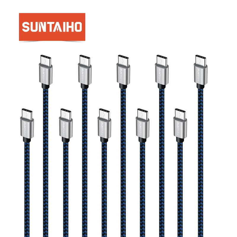 [10-Pack] Suntaiho usb type C кабель 25 см 1 м 2 м 3 м кабель передачи данных для быстрой зарядки для Xiaomi samsung s8 OnePlus 2 Nexus 6P USB C кабель