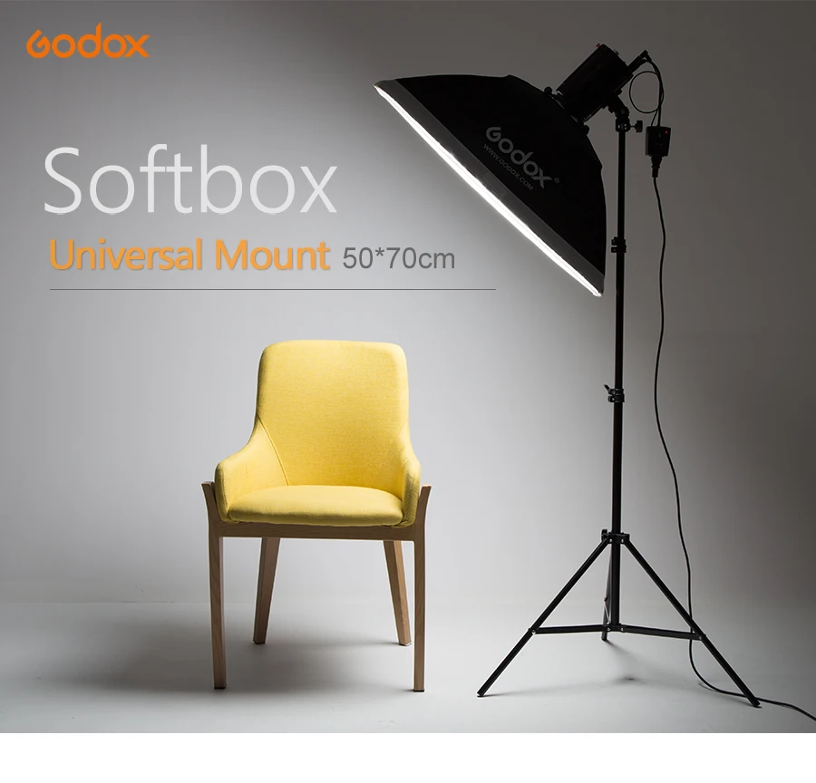 Godox 50x70 см/2" x 27" Honeycomb софтбокс с решеткой с универсальным креплением для K-150A K-180A E250 E300 300SDI стробоскопическая вспышка для фото студий