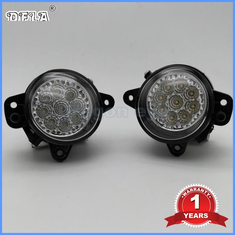 

2pcs LED Light For VW Polo Transporter T5 Gol For Skoda Fabia Roomster High Quality 9 LED DRL Fog Light Fog Lamp Car Styling
