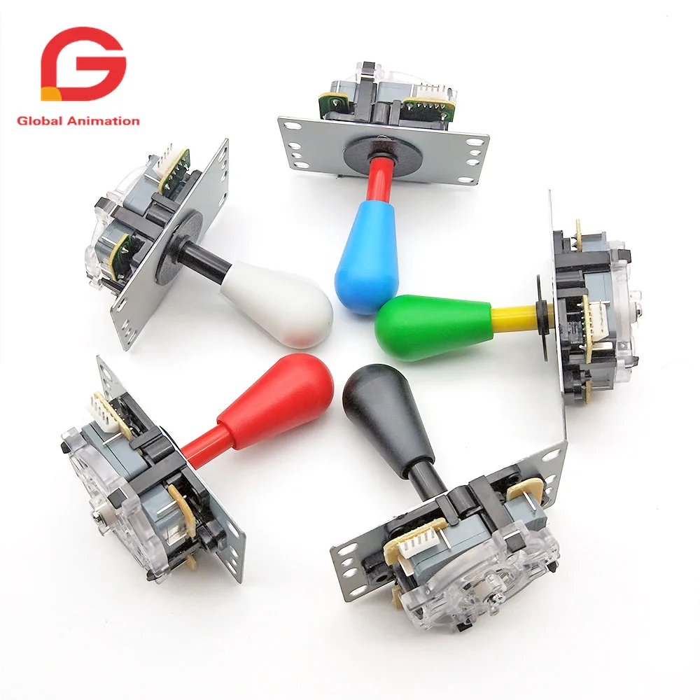 Высококачественный 5 контактный 8 полосный джойстик для аркадных игр Sanwa 2 шт.|Игры