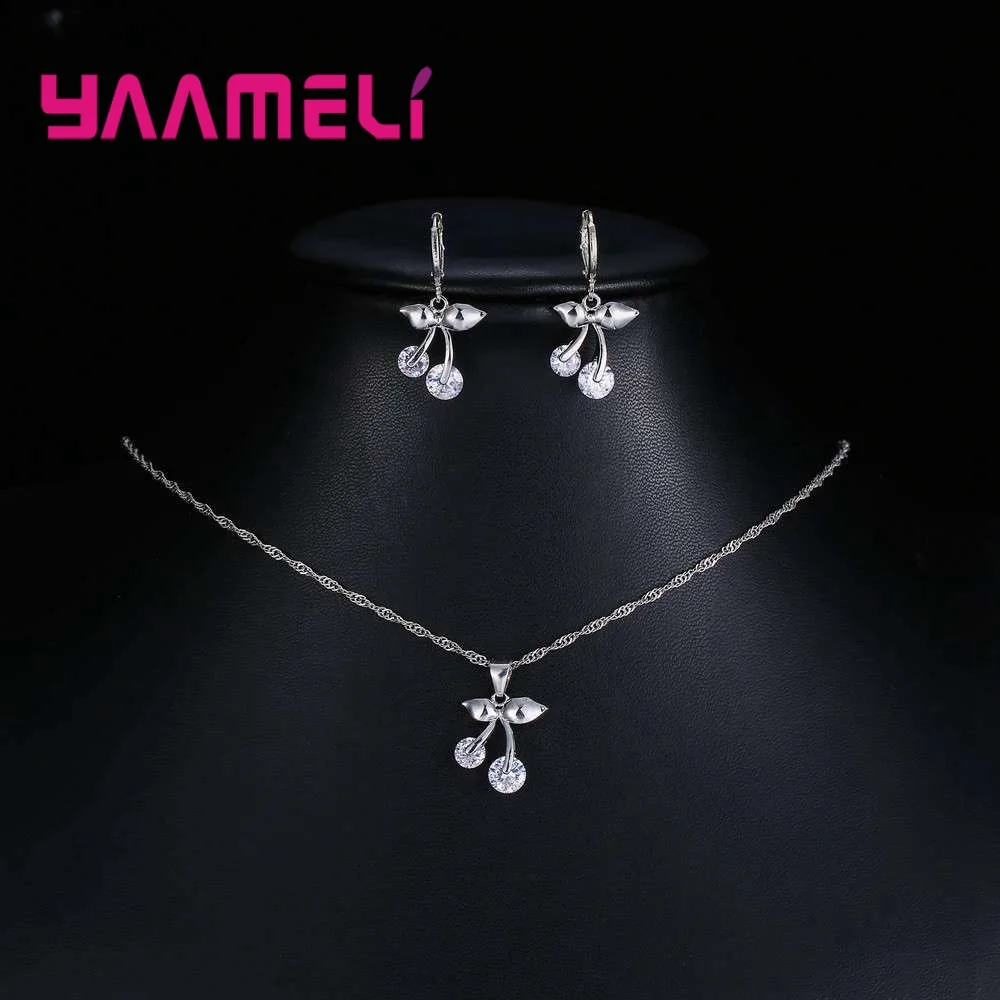 Женский ювелирный комплект из серебра 925 пробы с фианитом|jewelry sets|wholesale jewelry setwomen set