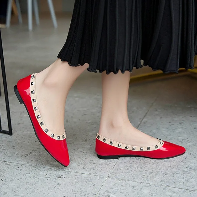 

Big Size 9 10 11 12 ladies high heels women shoes woman pumps Sharp riveted shallow single shoe