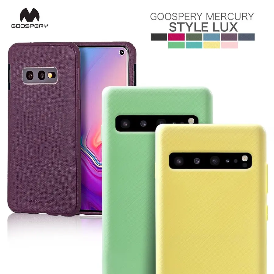

Original Mercury Goospery Style Lux Jelly Case Texture Shockproof Cover for Samsung Galaxy S10 Plus