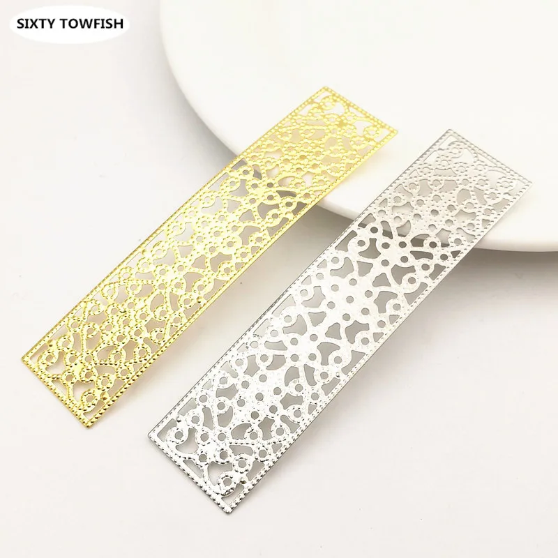 

10 шт. 19*85 мм, 3 цвета, металлический прямоугольник, подвеска, базовые настройки, компоненты «сделай сам», Ювелирная фурнитура