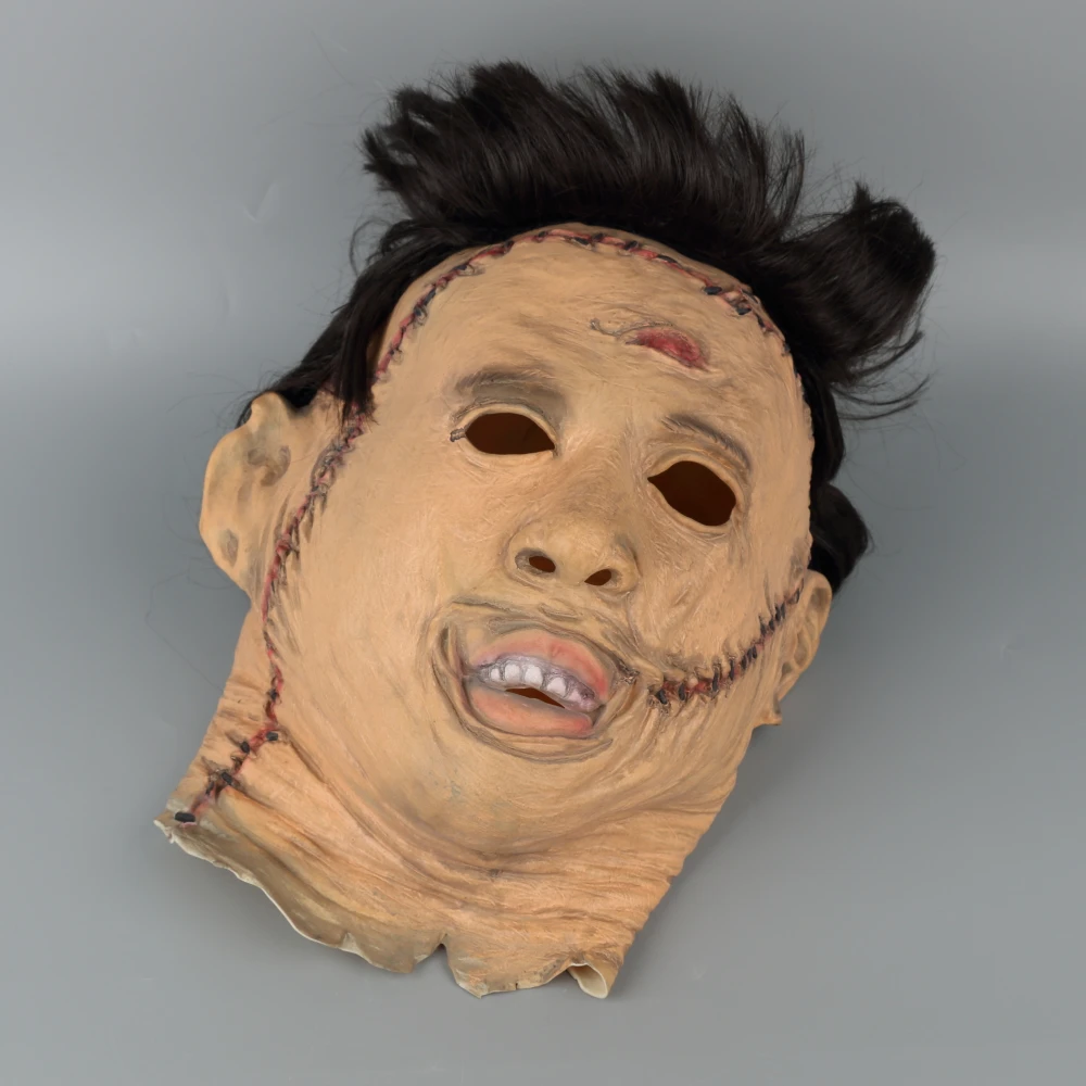 The Texas Chainsaw Massacre Leatherface Masks Scary Movie Cosplay Halloween Costume Props High Quality Toys Party Latex mask (30)
