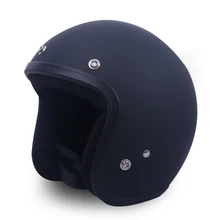 Motorcycle helmet small shell open face 3/4 motorcycle motorcross Casco Capacete helmet, Jet Vintage retro helmet, Matte Black