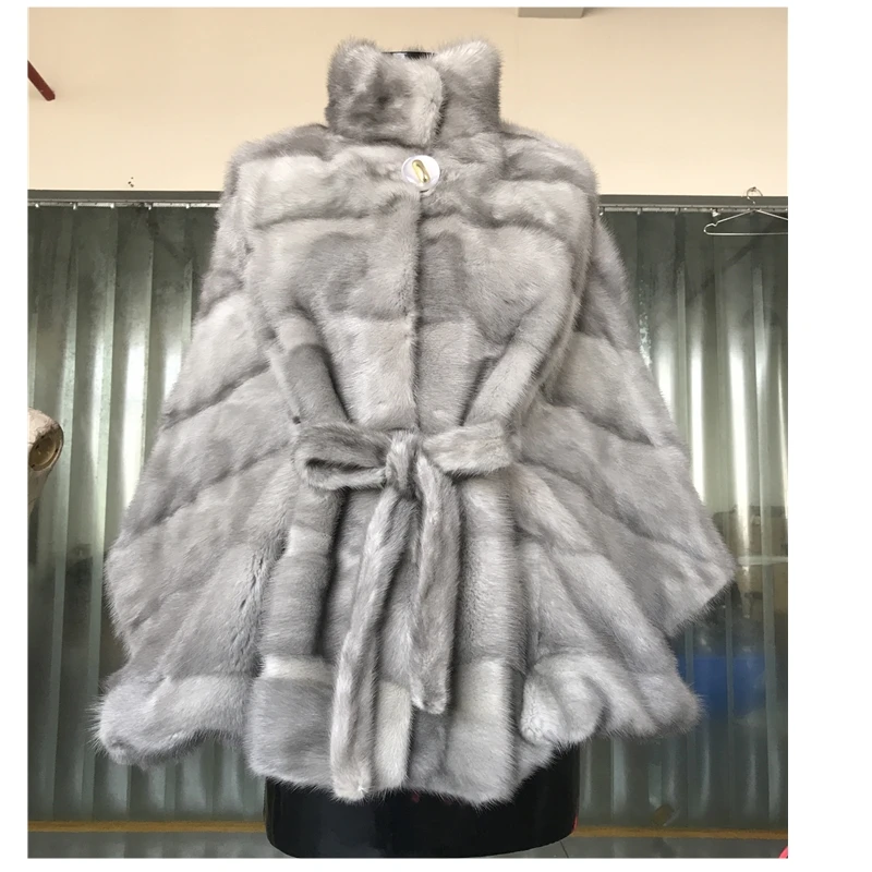 Женская Шуба из меха норки FURSARCAR шуба натурального с воротником стойкой и