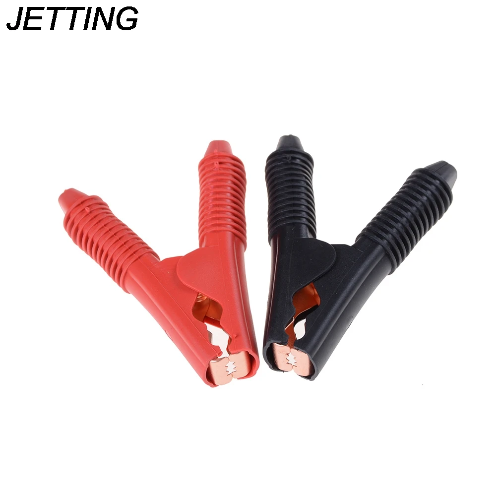 2Pcs(Red+black) Insulated Safety Alligator Clip Car Vehicle Battery