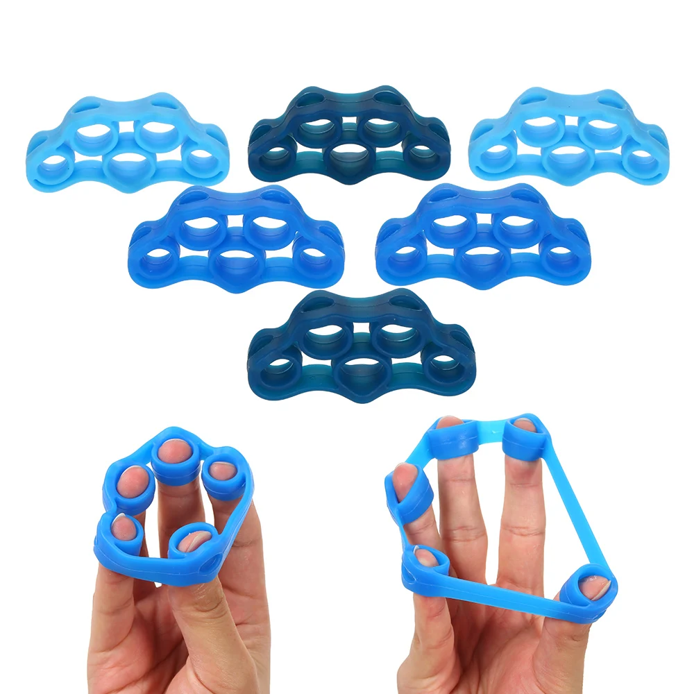 

6PCS Hand Finger Resistance Bands Finger Stretcher Exerciser Grip Strength Wrist Exercise Finger Trainer Workout Equipment