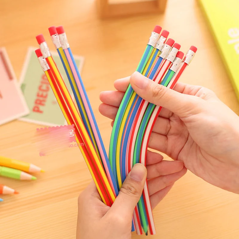 

Wholesale 5 pcs/lot Cute Magic Flexible Bendy Soft Standard Pencil for kids Gift School Supplies