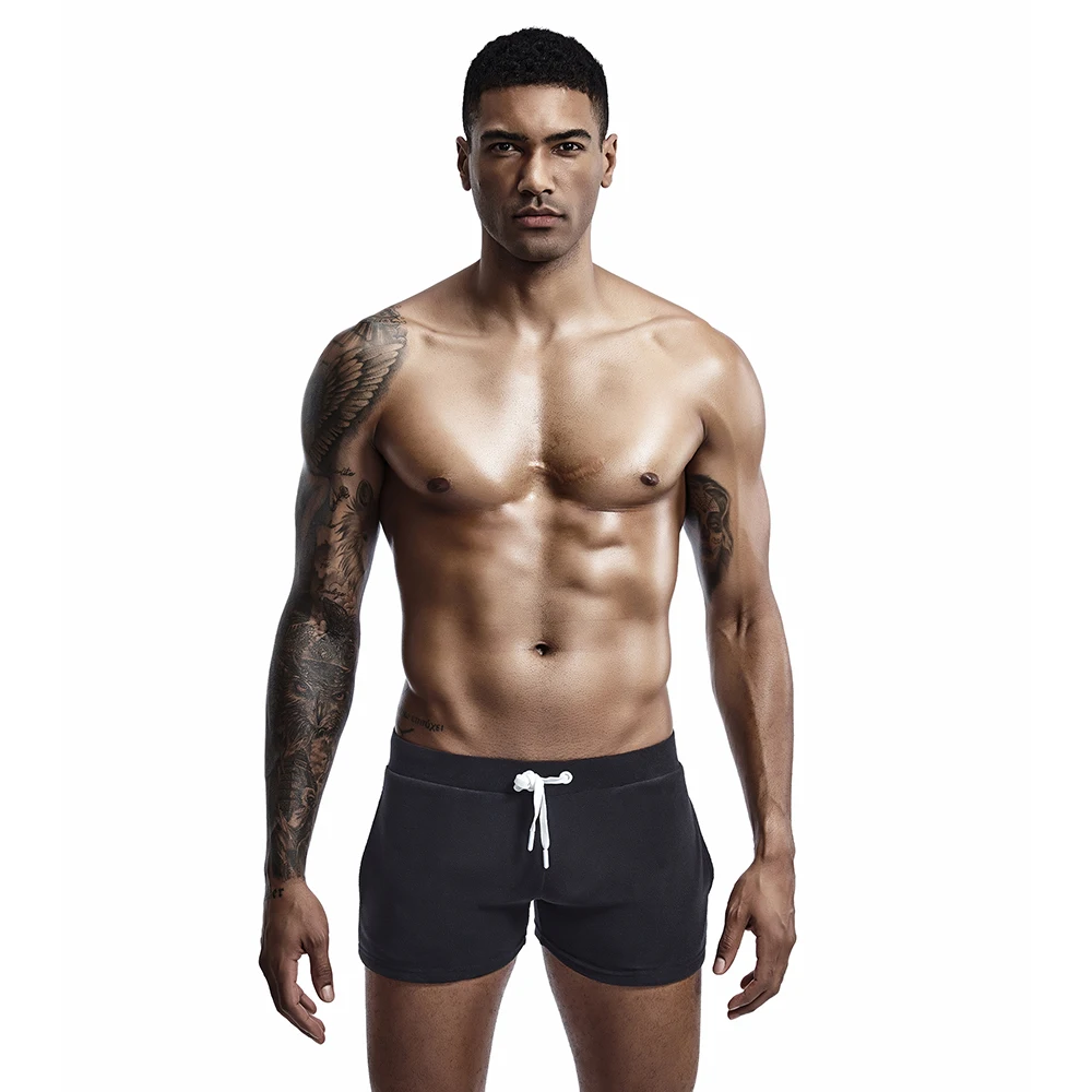 2019 новые шорты для отдыха мужские пижамы свободные шорты хлопковые мягкие гладкие мужские боксеры модные однотонные домашние брюки