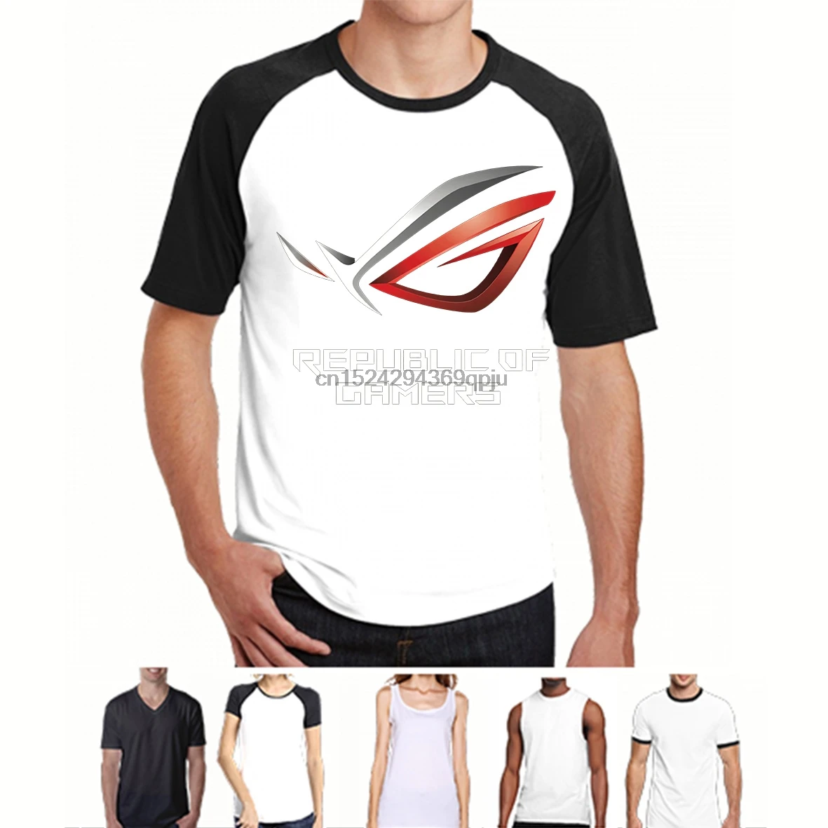 

Fashion Republic Of Gamers Men Black T Shirt Cotton Printed Short Sleeves Funny Graphic Tee Shirt Round Neck Casual Clothing1