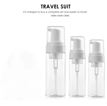 Garrafa de plástico transparente para cuidados com a pele, pequeno spray vazio para maquiagem e cuidados com a pele, recarregável para uso em viagem