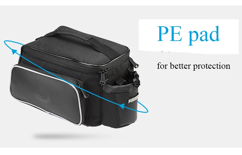 Perfect ROSWHEEL 10L Cycling Bike Carbon Fiber Leather Bicycle Rear Rack Seat Pannier Bag Pouch rear rack cargo bag 0 Perfect ROSWHEEL 10L Cycling Bike Carbon Fiber Leather Bicycle Rear Rack Seat Pannier Bag Pouch rear rack cargo bag 0