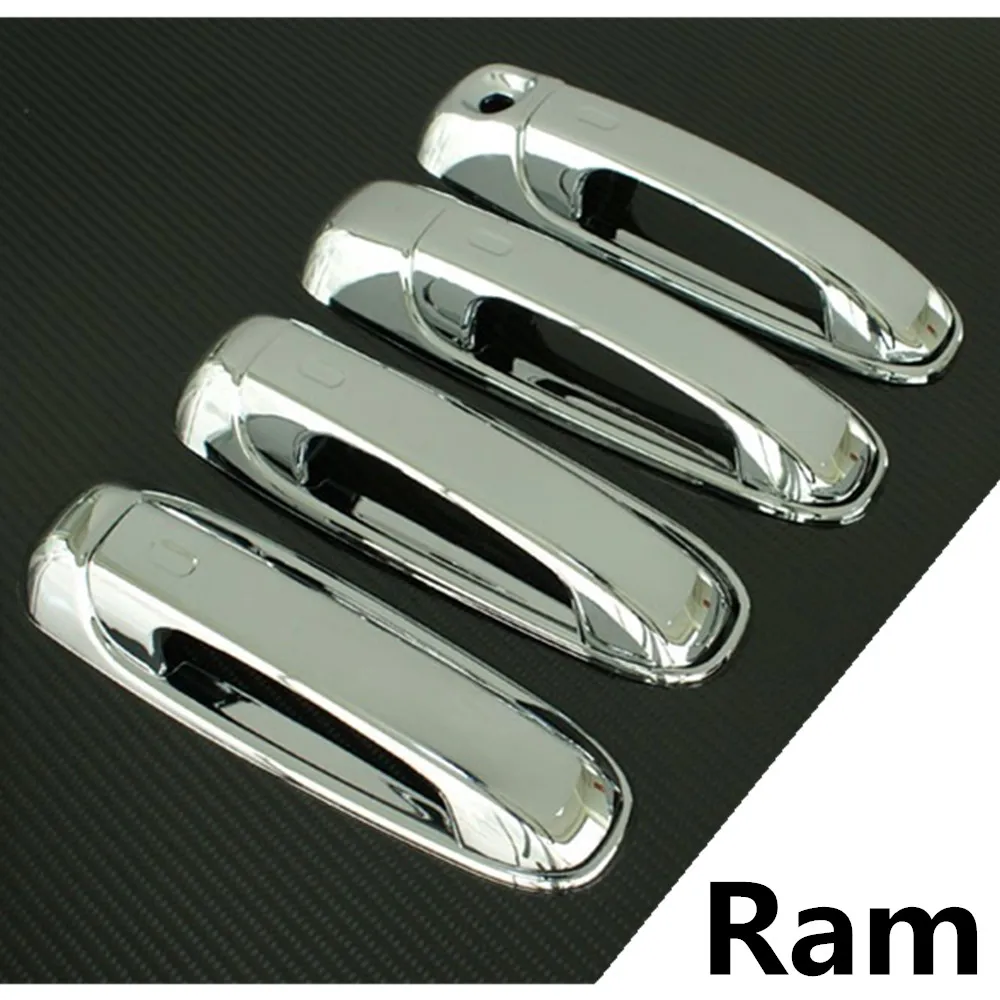 XYIVYG For Dodge Ram Chrome Triple Plated 4 Door Handle W O Passenger Keyhole Cover 05