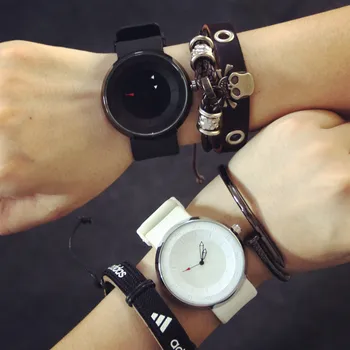 

New Design fashion casual Futuristic luxury men women black white quartz watch BGG brand silicone watches lovers wristwatch