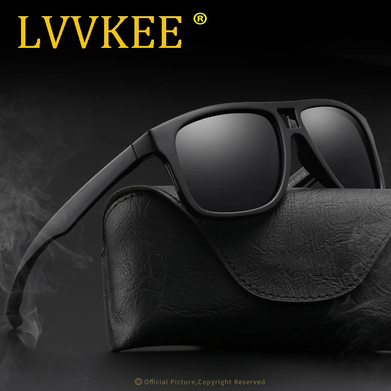 

LVVKEE 2019 New Fashion Unisex Square Sunglasses Men's Brand Designer Polarized Driving Sun Glasses For Women Eyewear Gafas