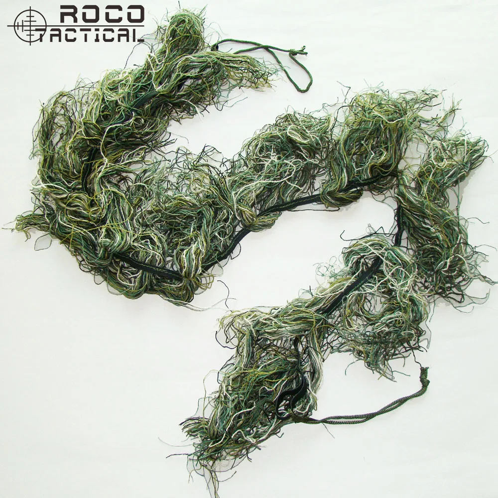 1.2m Camouflage Sniper Rifle Wrap - Elastic Synthetic Ghillie Paintball Airsoft Hunting Gun Cover for Camo Hunting image 2