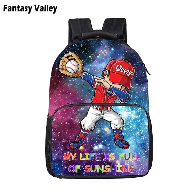 Funny Dab Foot / Base Ball Boy Backpack For Teenager Boys