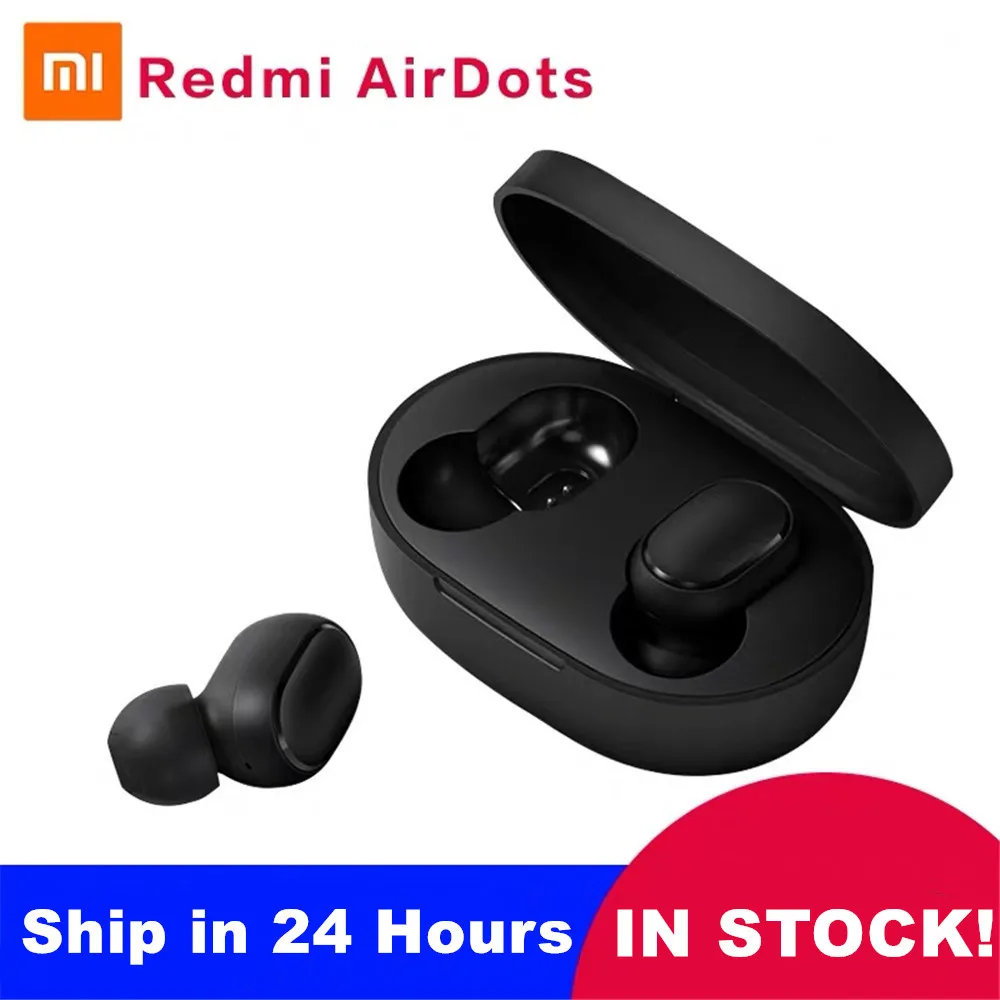 Billig Xiao mi Red mi Airdots TWS mi Wahre Wireless Bluetooth Kopfhörer Stereo Bass Bluetooth 5,0 Mit mi c Freisprecheinrichtung Ohrhörer AI Control
