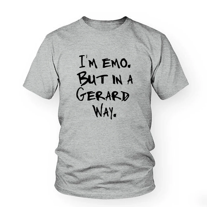 I'M Emo But In A Gerard Way футболка для женщин Harajuku с круглым вырезом хлопок короткий