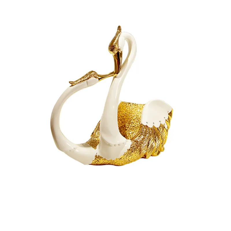 

Good luck Silver Plated Swan Wine Rack Furnishing Articles Wedding Present European Wine Ark Adornment Household Modern Ideas