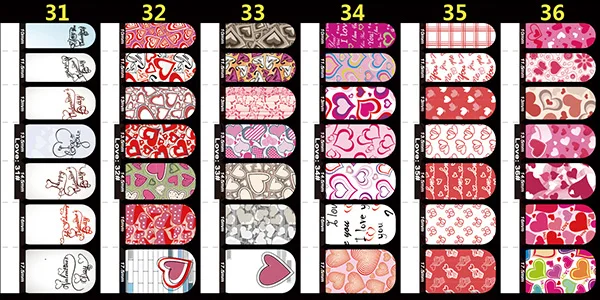 6 стилей/набор обертывания для Ногтей Полное покрытие клейкие наклейки для дизайна ногтей наклейки для ногтей декоративные аксессуары для ногтей 14 типсов
