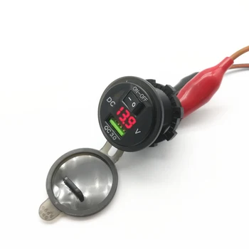 

Car Charger QC 3.0 Power Adapter Portable with Small Switch Voltage Display Car Styling